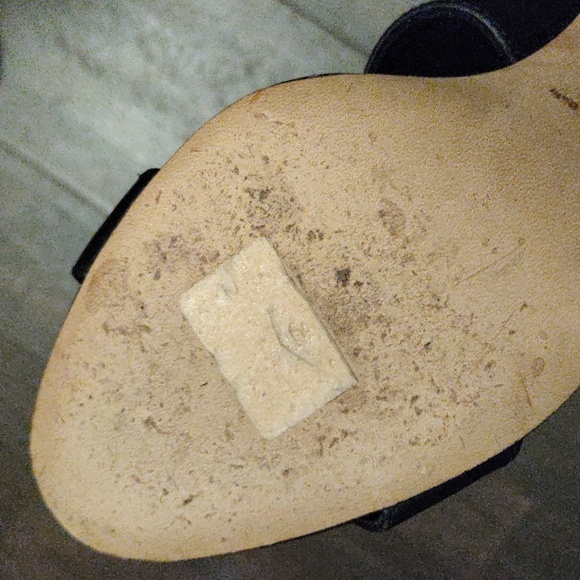 Manolo Blahnik Black Leather Slingback Sandals - Picture 8 of 11